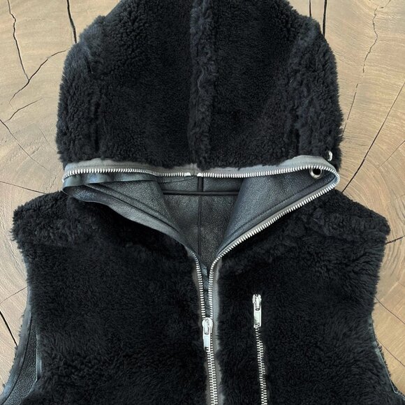 Rick Owens - EU46 GRAIL Lamb Shearling Rare Runway Gimp Vest FW22 Strobe - Picture 5 of 16